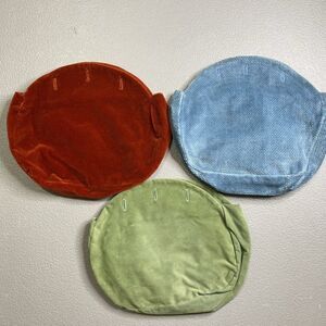 Vintage Bermuda Bag Covers 3-Button Solid Lot Blue Rusty Red Green